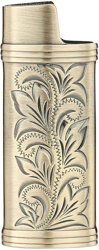 Miniatura 2 de Ambrogio.L Funda para encendedor Mini BIC J5, bronce + plateado + dorado (3 piezas)