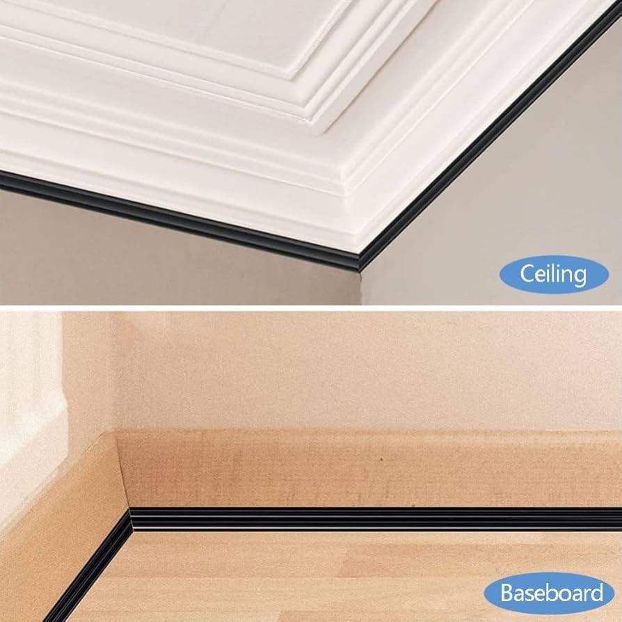 PVC Quadrant Trim,Flexible Laminate Beading Self Adhesive Plastic Wall Corner E | UK
