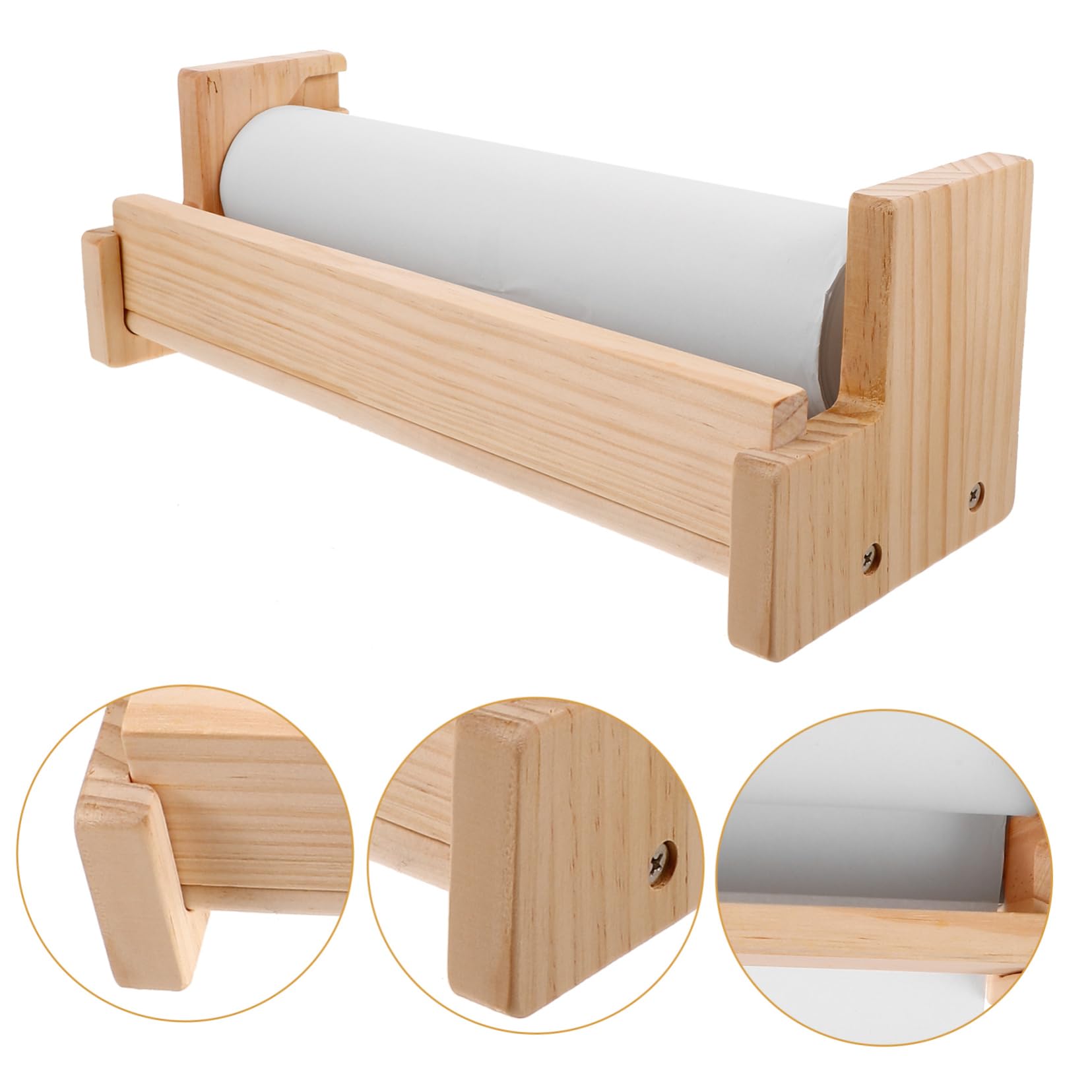 VILLCASE Cavalletto da Tavolo Multifunzionale Salvaspazio in Legno Rotolo di Carta da Disegno per Ragazzo Ragazza per Attività Creative e Scrittura
