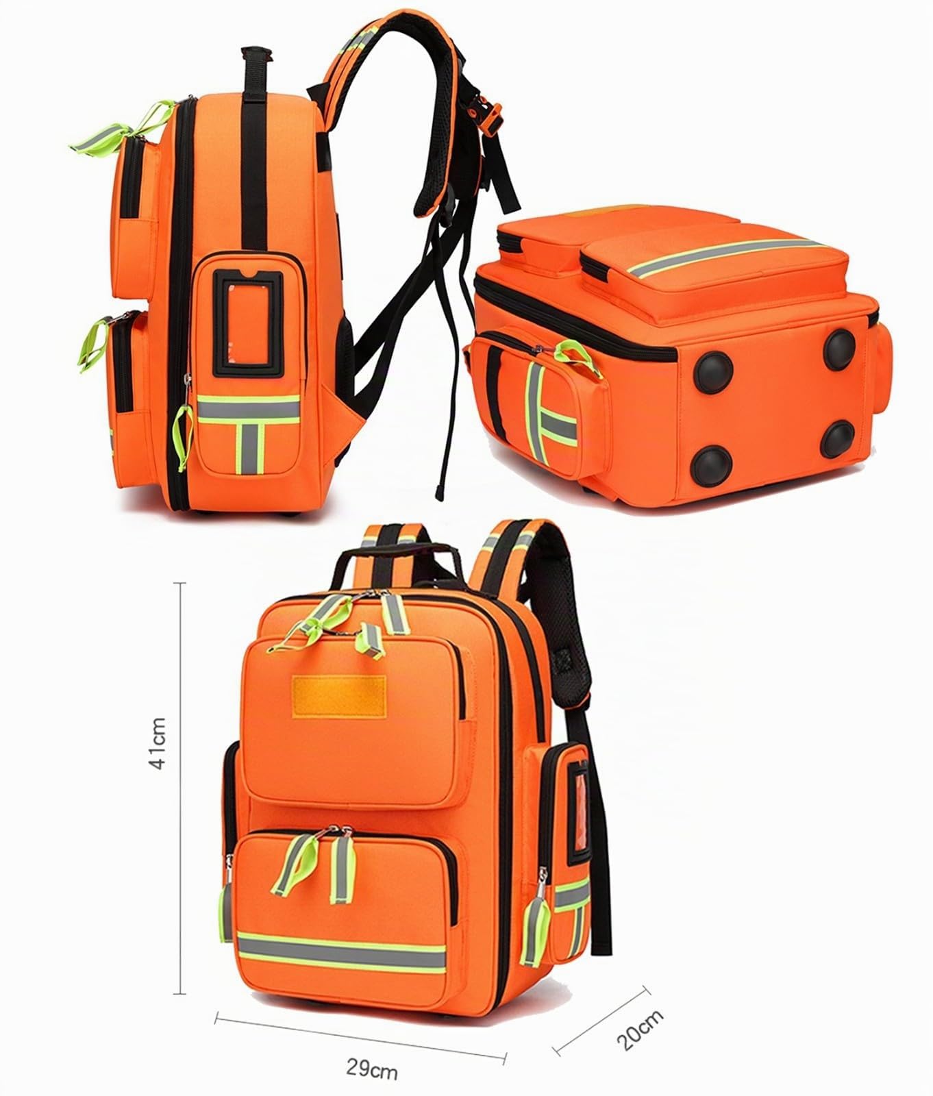 Notfallrucksack, Erste Hilfe Rucksack, Rettungsrucksack, Professional First Aid Backpack Reflektierender, Großer Kapazität Für Camping, Radfahren, Ausflüge, Kindertagesstätte