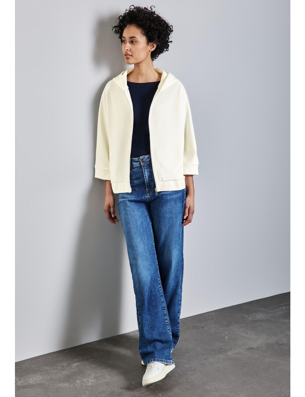 Street One Damen Silk-Look Hoodie Jacke