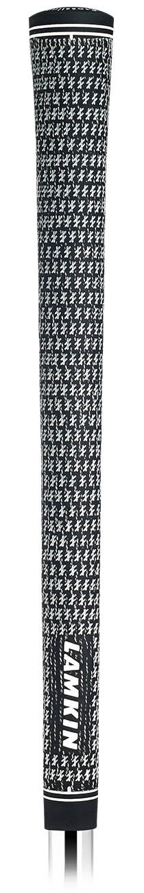 Crossline Full Cord Golf Club Grip, Standard, .58 Reminder, For Maximum Feel and Stability, Black/White