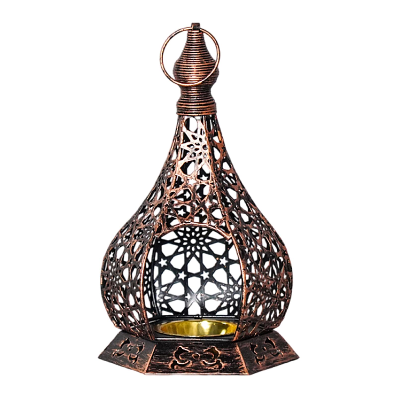 Kalttoy Artistic Gourd Metal Holder, Perfect for Creating Luxuriously Atmospheres Homes Electroplated Finish Candlestick Artistic Decors