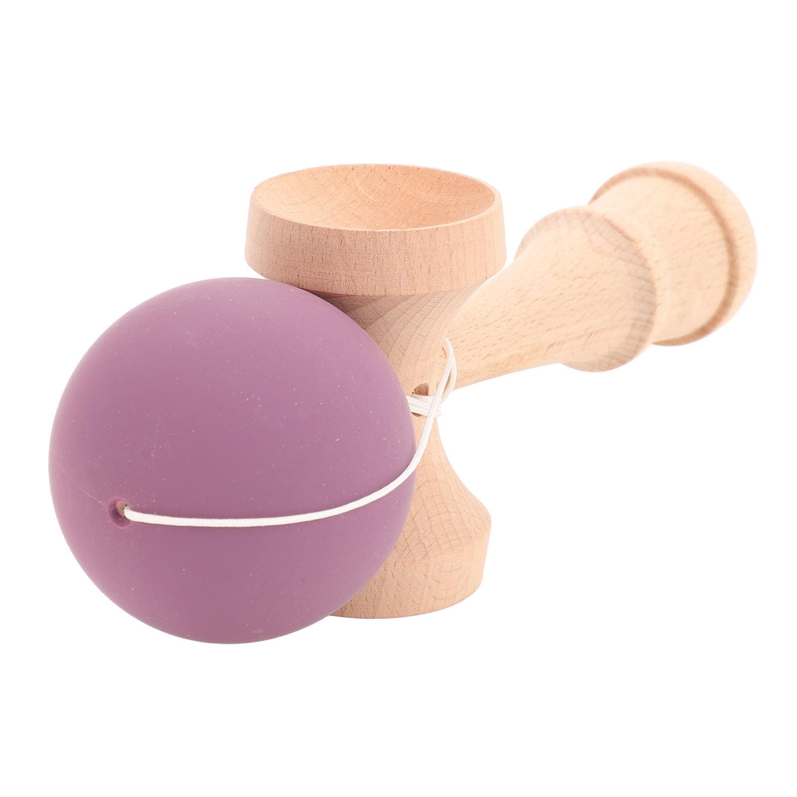 Kendama Toy, Wooden Catch Ball Kendama Wooden Kendama Toy Portable Kendama Poprawia koordynację Oka Dłoni ze Sznurkiem do Pomieszczenia i na Zewnątrz (PURPLE)