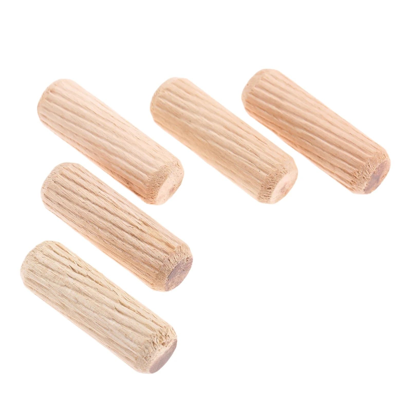 Houten pluggen, paspennen, 50-200 stuks diverse houten pluggen M6 M8 M10 harde hout gegroefde pluggen, houten pluggen ambachten pinnen for meubelreparatie en bevestiging handwerk maken(10x30mm 50pcs