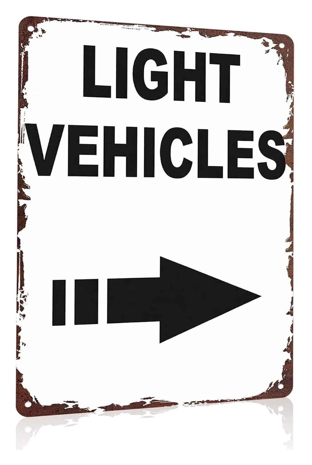 IDGTTLDF Light Vehicles Arrow Direction Metal Sign Funny Tin Wall-Art For Garage Parking Lot Workshop Bar Cafe Restaurant Office 8 X 12 in