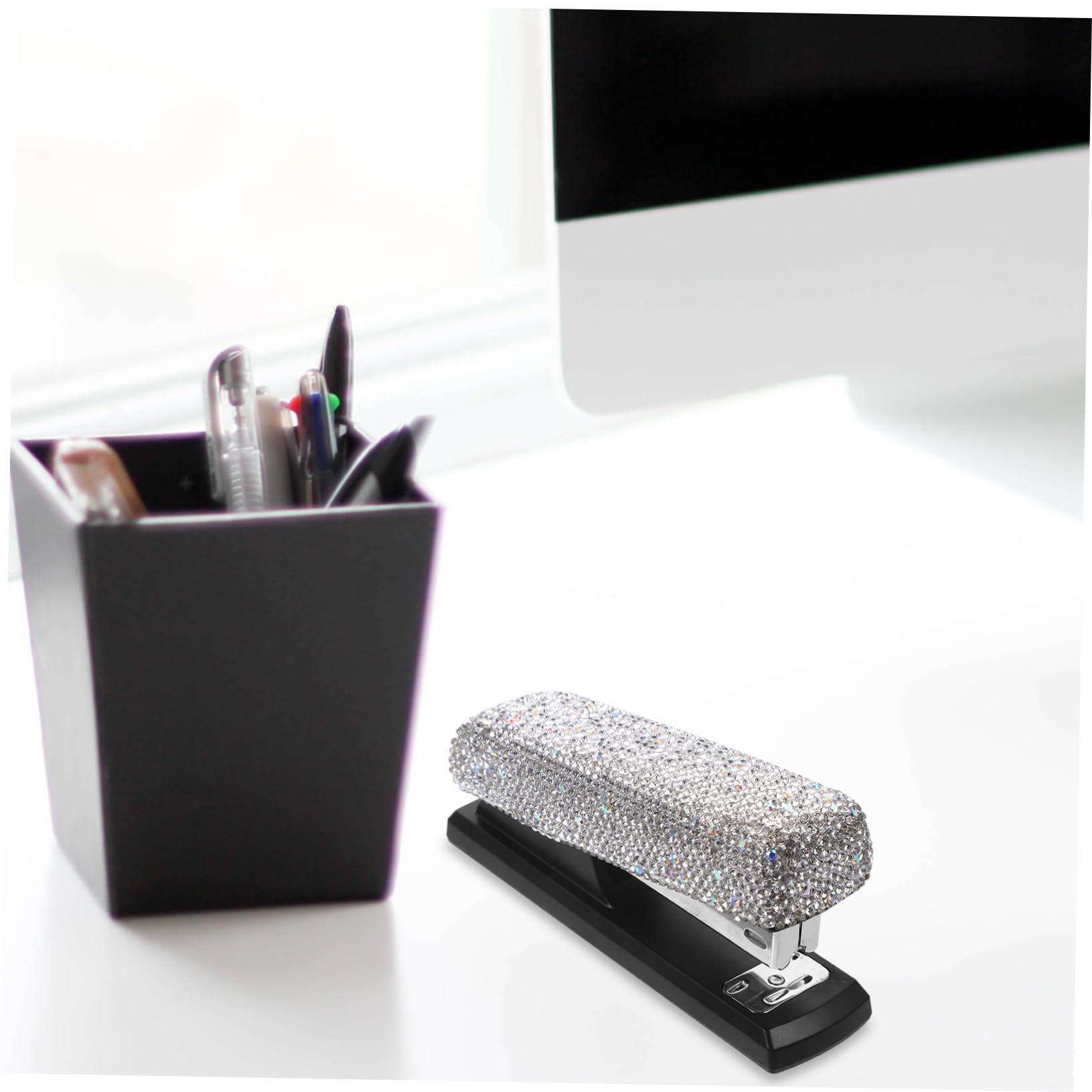 Artibetter 4 Sätze Diamond Heftler Produkt Hefter Schreibtisch Bürowefter Heftklammern Standard Ergonomisch Desktop Buchheime Strasssteine