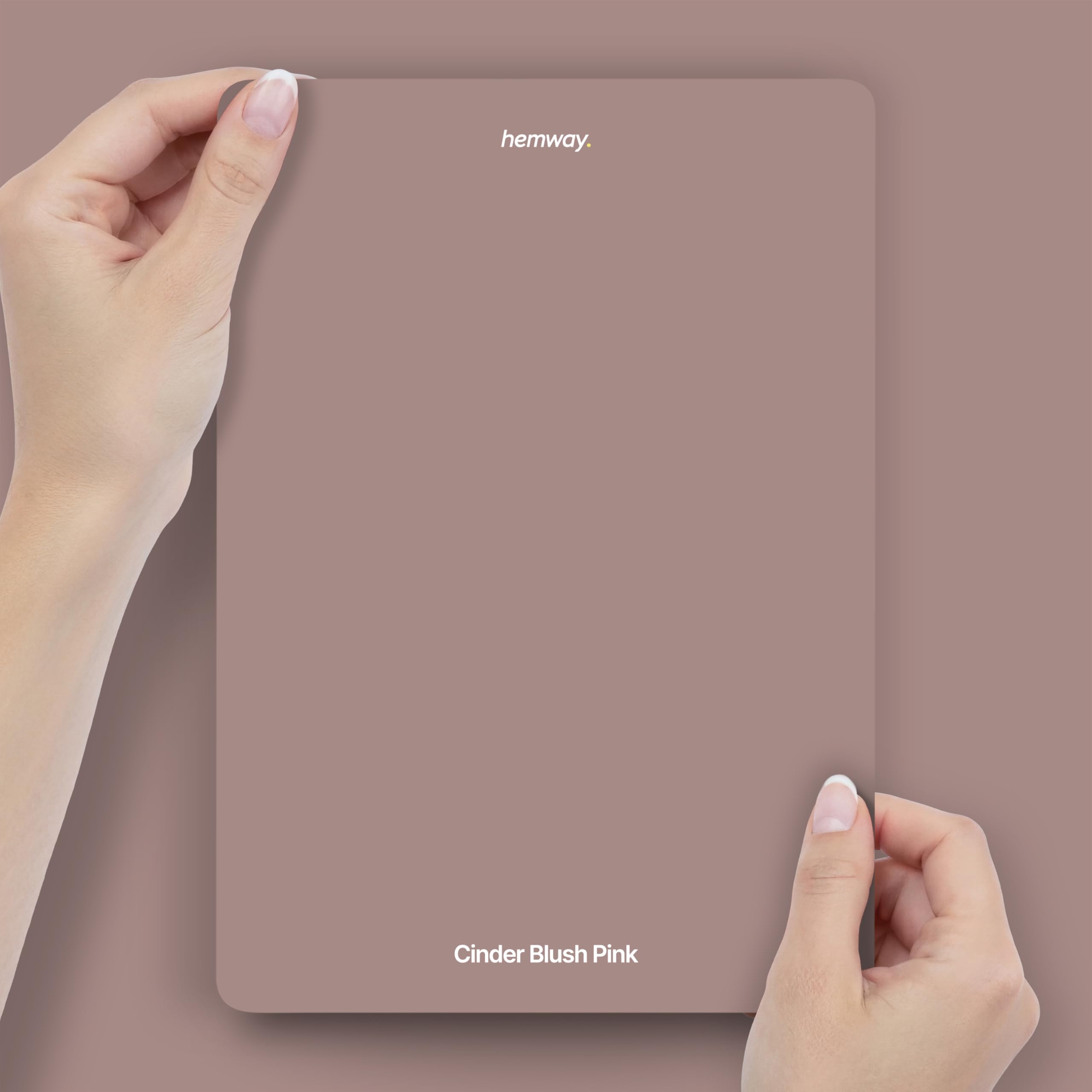 Hemway Cinder Blush Pink Peel & Stick Sample Chalk Paint | A5 Accurate Colour Swatch, Mess-Free Alternative to Paint Tester Pots, Easy To Use, Eco-friendly, for Interior Furniture & Walls