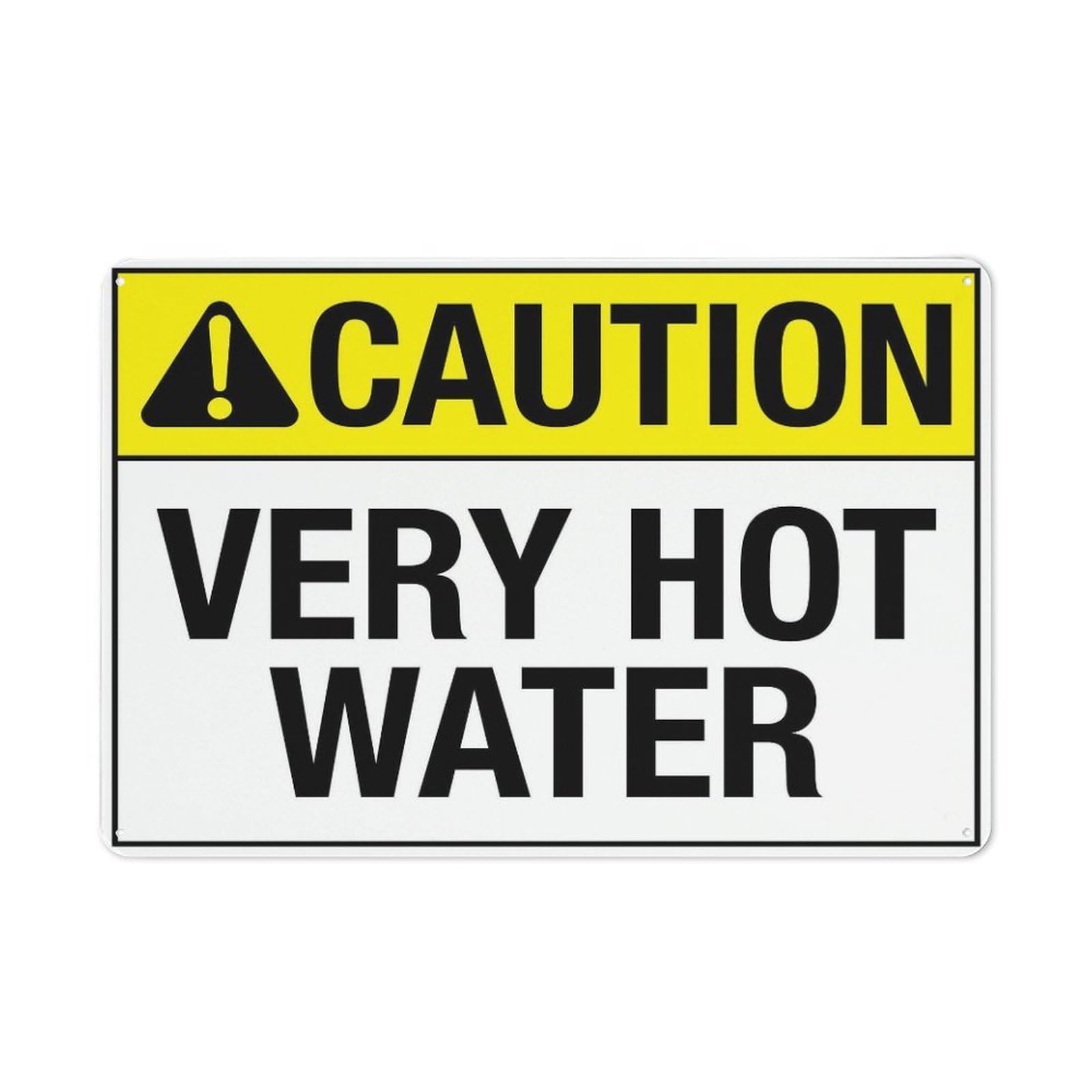 Xewazd A1878 Caution Very Hot Water Retro 8"X12" Aluminum Tin Sign - Vintage Style Wall Decor For Pool, Indoor & Outdoor Use