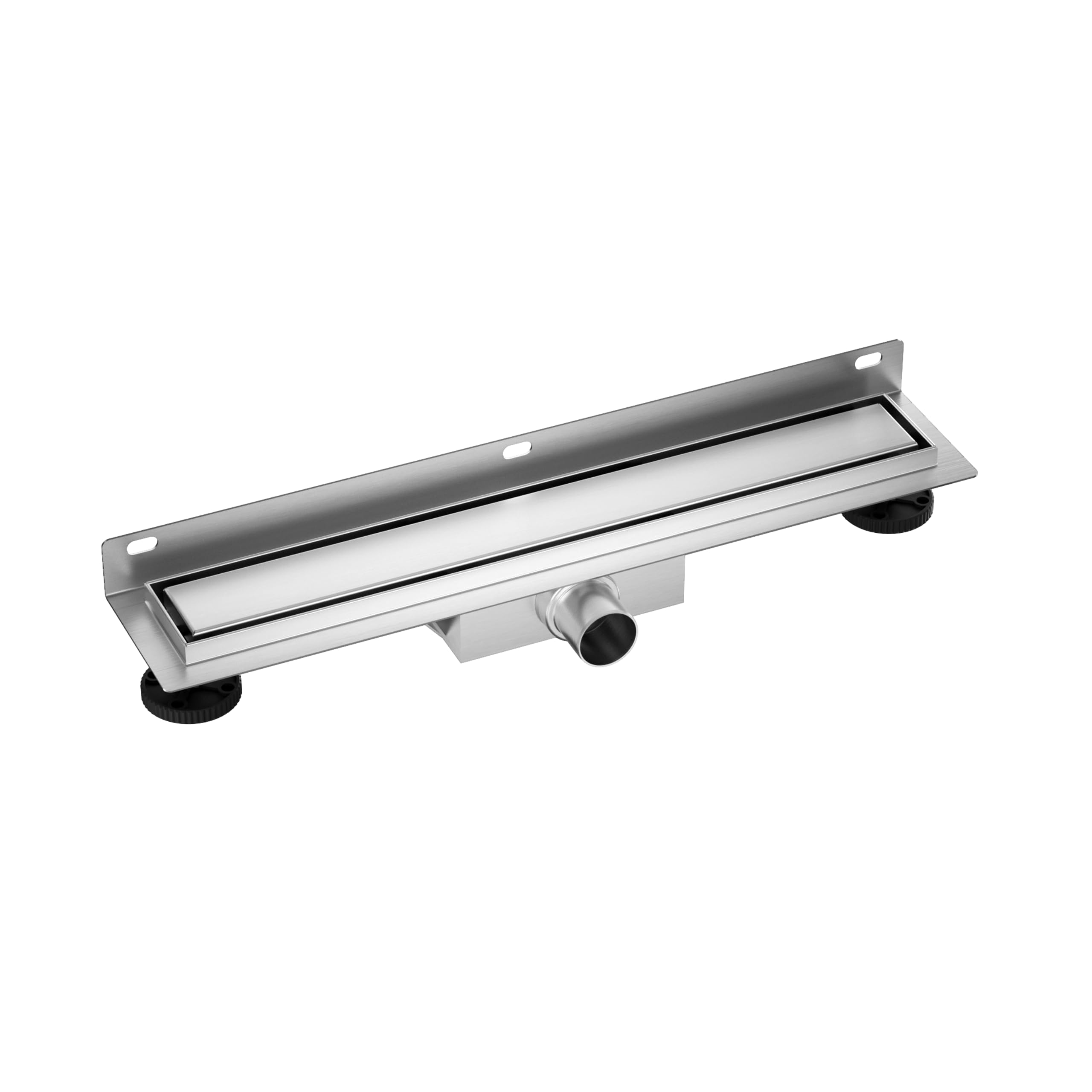 Canaleta de Ducha 50 cm, Desagüe de Pared INOX para Ducha - Canal de Drenaje Acero Inoxidable AISI 304, Rejilla con Sifón Antiolores Diseño Moderno para Baño y Ducha de Obra