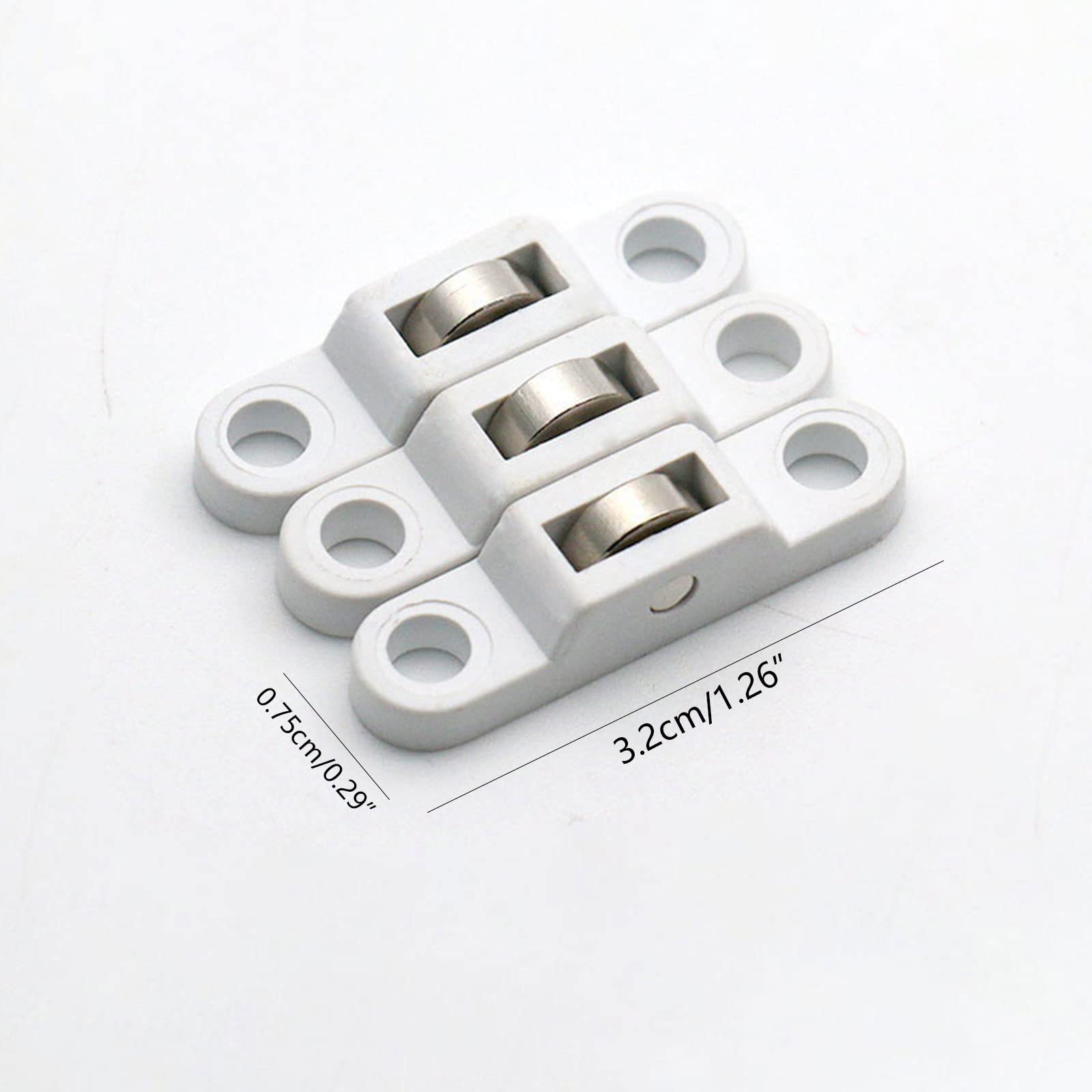5 Pulegge Scorrevoli In Acciaio Inox Da 6mm - Per Porte Vetro, Finestre E Armadietti - Colore Argento