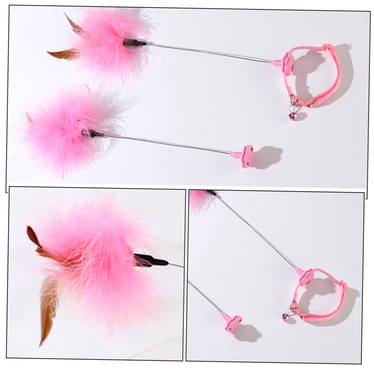 Toyvian 2pièces Jouet Interactif à Plumes pour Chat pour Chat Intérieur Stimule Instinct De Chasse du