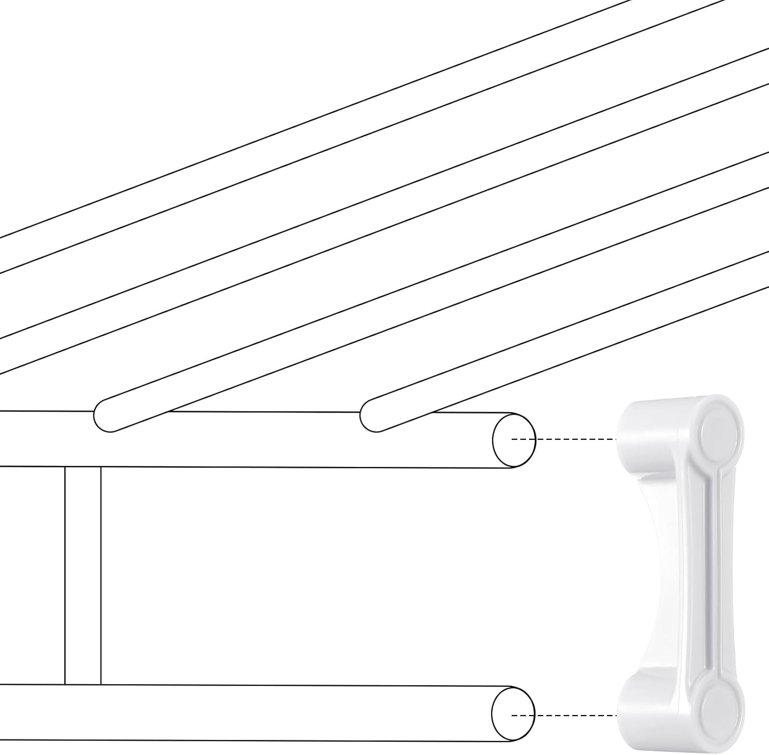 Reallnaive10 Pcs Closet Rod Shelf & Rod Shelf End Caps Plastic Pole Spacer Cap for Wire Shelves