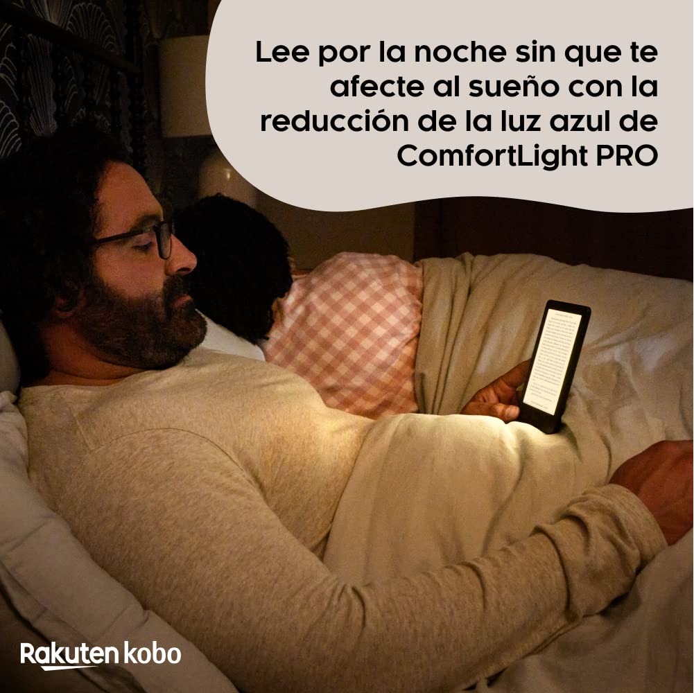 Kobo Clara 2E | eReader | Pantalla táctil antirreflejos de 6” y alta definición | Reducción de la luz azul con ComfortLight PRO | Brillo ajustable | WiFi | 16 GB de almacenamiento |