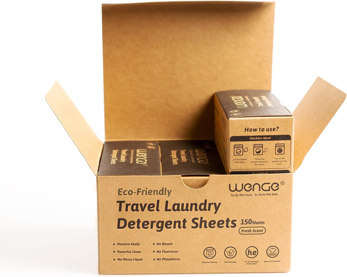 Travel Laundry Detergent Sheets (150 sheets)