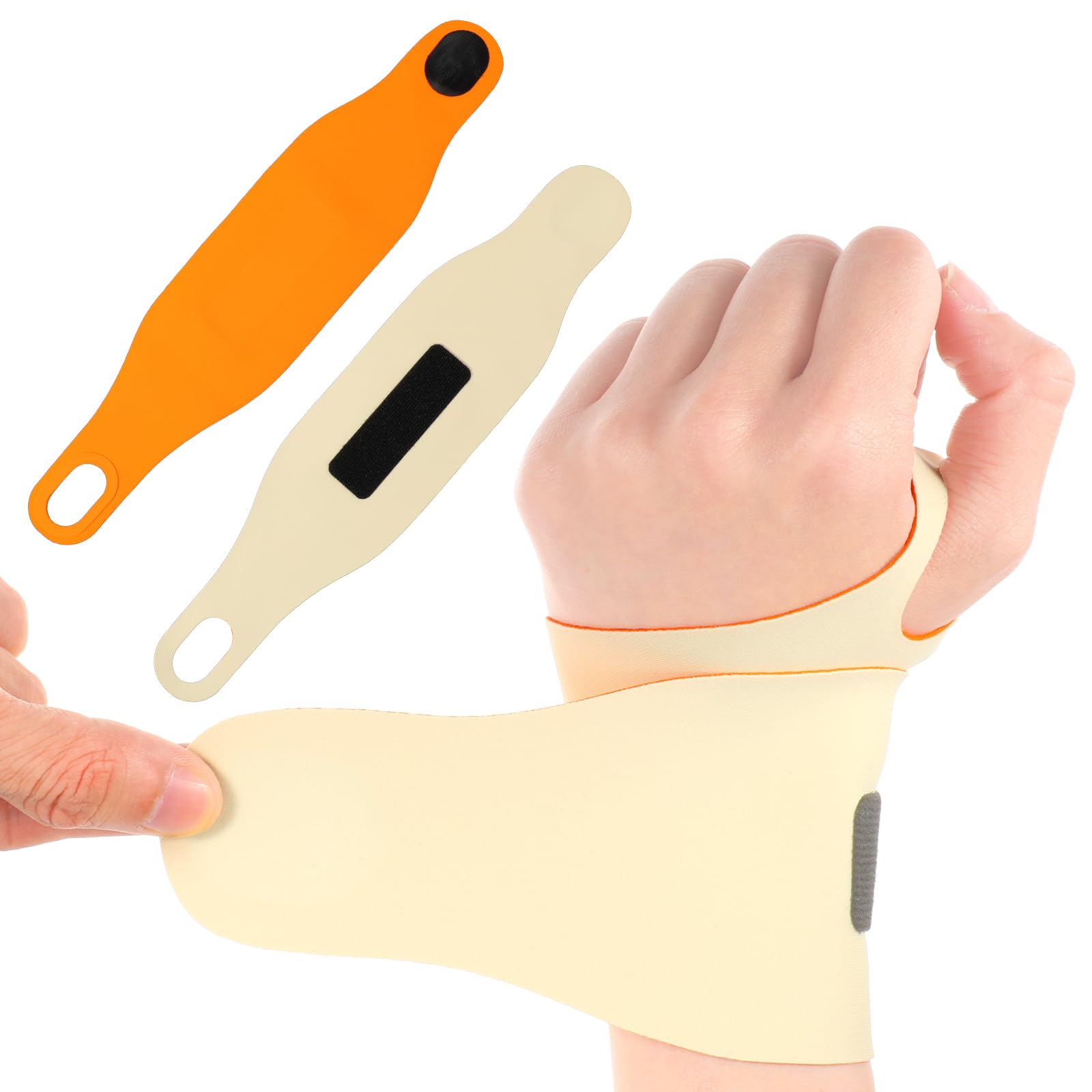 2PCS Wrist Brace Elastic Wrist Wrap Compression Straps Brace for Carpal Tunnel Relief Adjustable Hand Supports Splints for