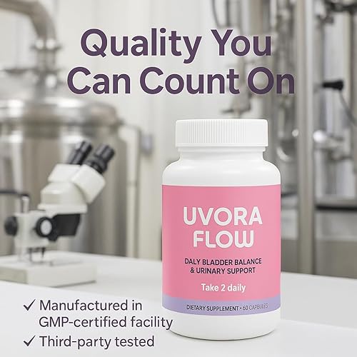 Miniatura 6 de UVORA FLOW Mezcla completa de defensa de la vejiga, 60 cápsulas veganas  Fórmula diaria de equilibrio urinario y vejiga con D-manosa, cúrcuma, té