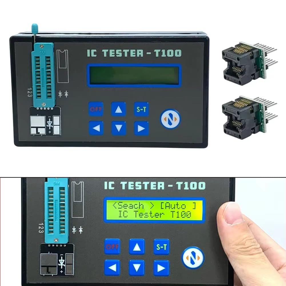 Tester Integrato A LED per Circuiti Integrati, Transistor e Circuiti IC In Generale per Testare Chip Logici 74HC, 74LS, CD40 e 45/145.