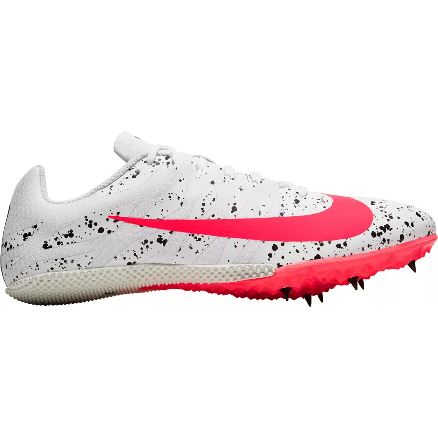 Nike Women's Zoom Rival S Track and Field Spike (10, White/Hyper Jade/Black/Flash Crimson)