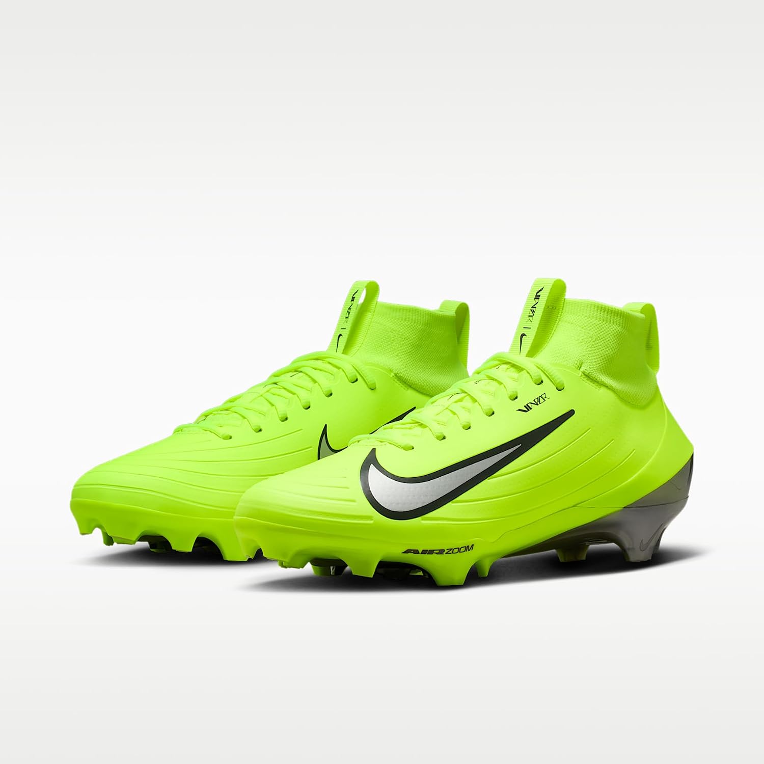 Nike Vapor Pro 1 Football Cleats (Volt/Anthracite/Metallic Silver)
