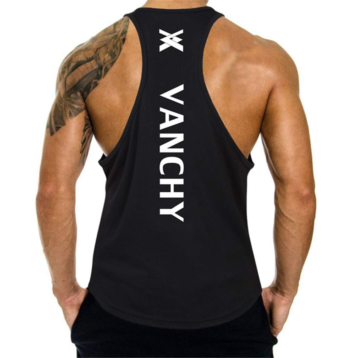 Debardeur Musculation Homme Gym Jogging Bodybuilding Sport Tank Top Stringer sans Manches T-Shirt