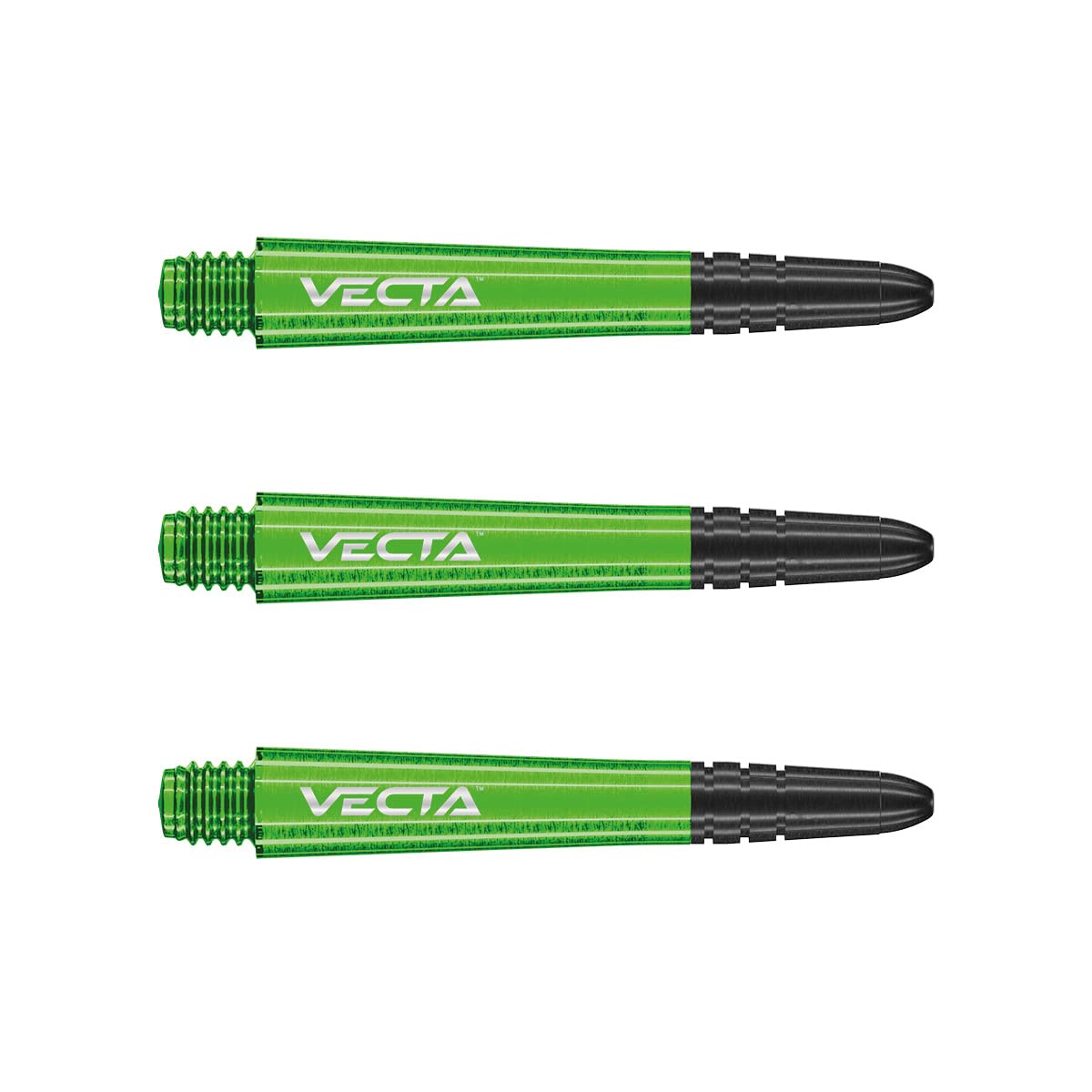 WINMAU Vecta Green Medium Polycarbonate Dart Stems (Shafts) - 10 sets per pack (30 dart stems in total) - Image 2