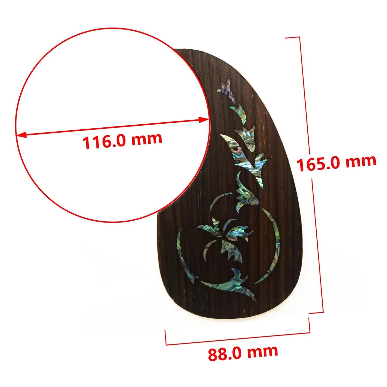 Pickguard do gitary akustycznej dla początkujących Ręcznie wykonany pickguard do gitary akustycznej palisander żywe kolory