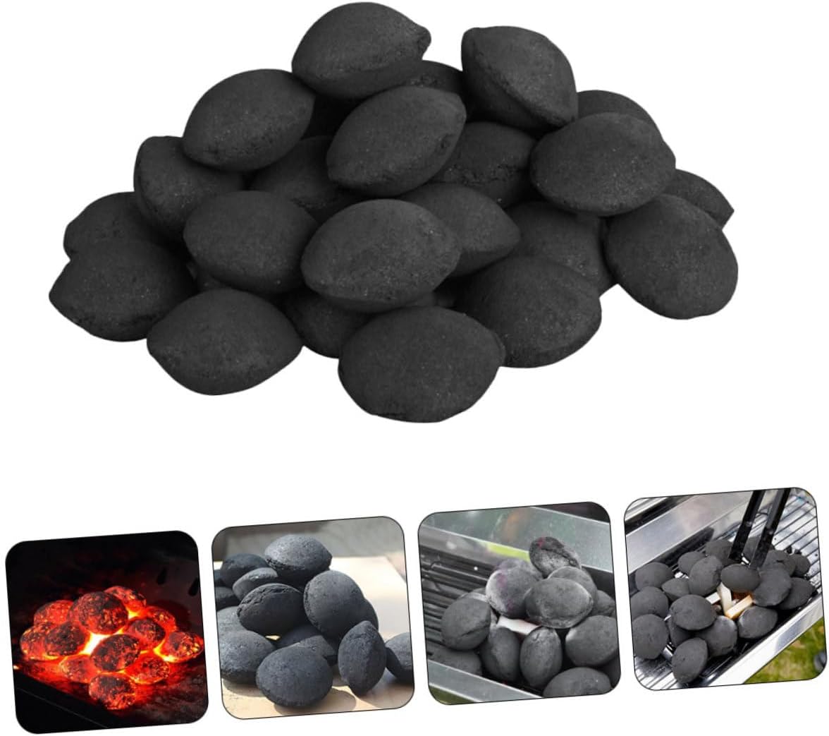 Mikikit 2packs Charcoal for Outdoor Cooking Grilling All-Weather Charcoal for BBQ Camping Fire Pit and Fireplace Pack for Easy Ignition