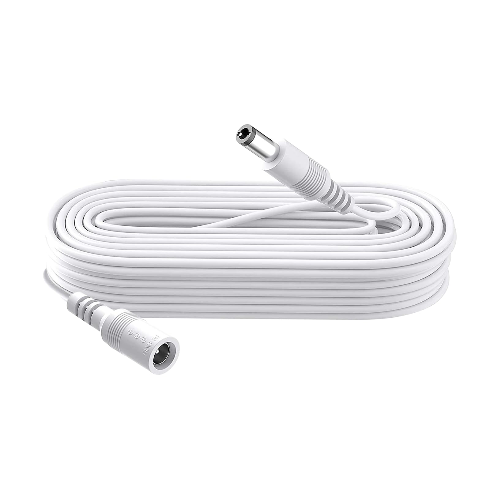 Security-01 3m Extension Cable, Plug 5.5mm x 2.1mm, DC 5V 6V 9V 12V 24V Power Adapter Extension Cord, for CCTV Camera, IR illuminator, Printer, LED Strip, White