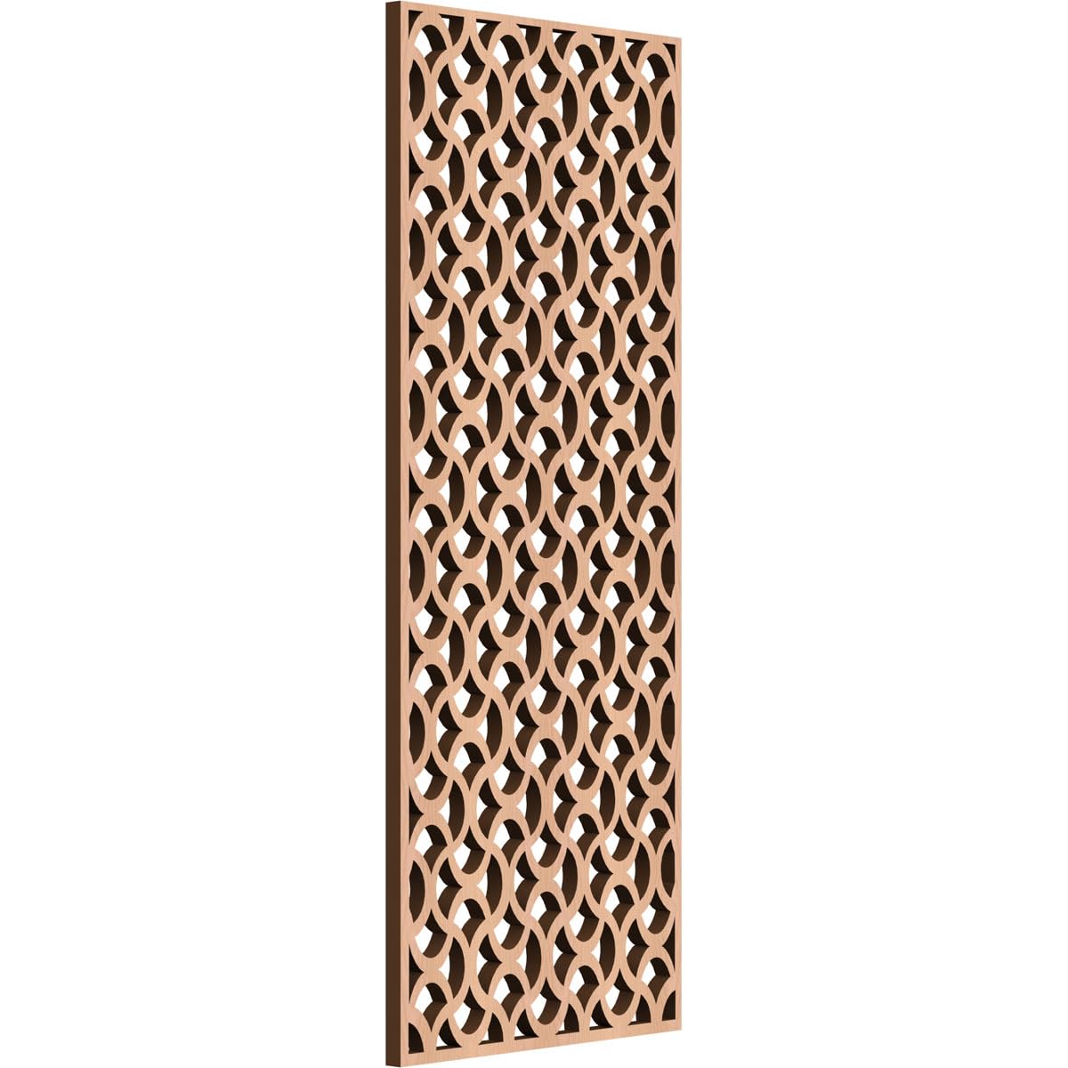 Resort Decorative Pierced Fretwork Wood Wall Panels, 9 3/8"W x 24 3/8"H x 3/8"T, Alder