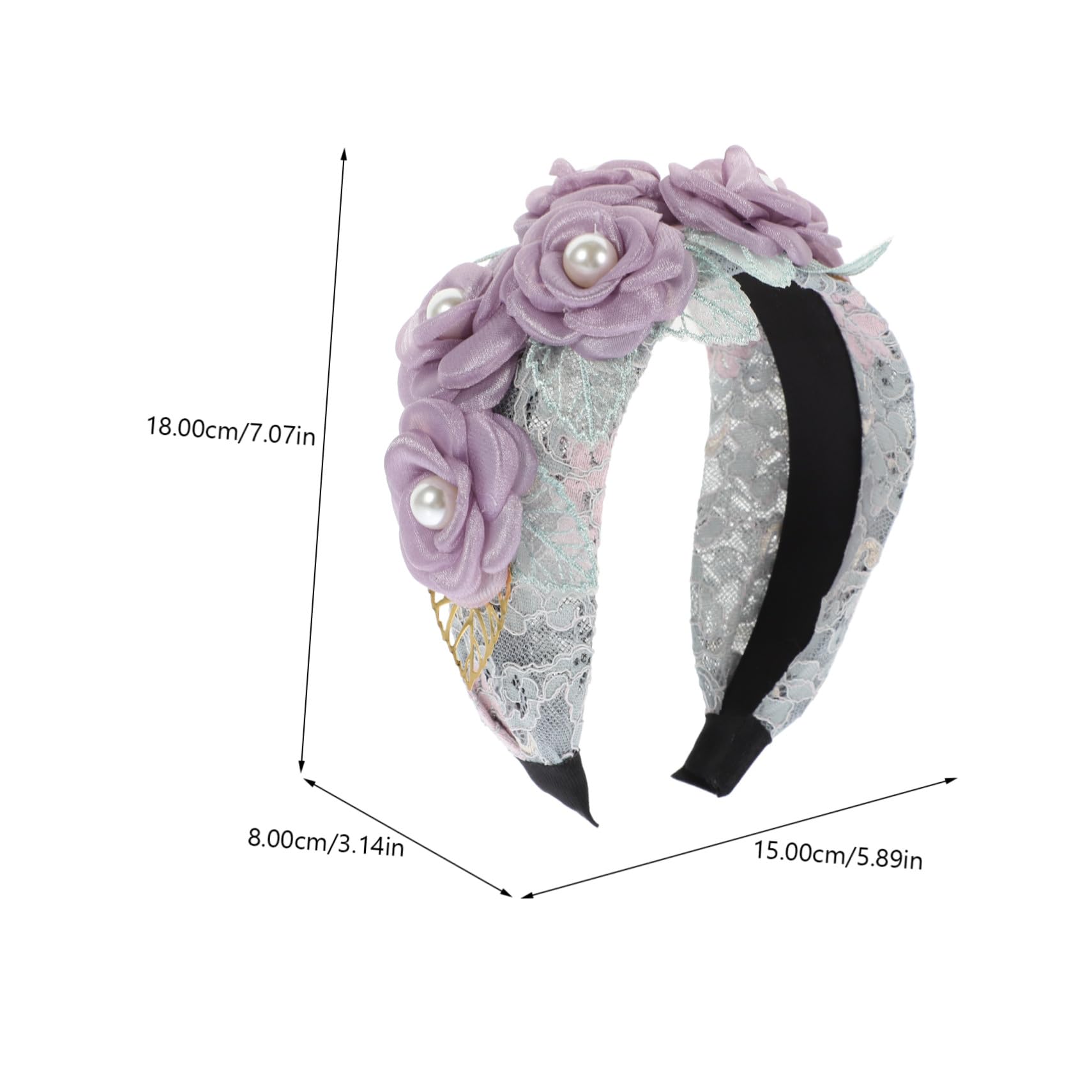 VICASKY 5 Pezzi Cerchietto con Fiori Eleganti Accessorio e Resistente per Feste Matrimonio e Raffinato