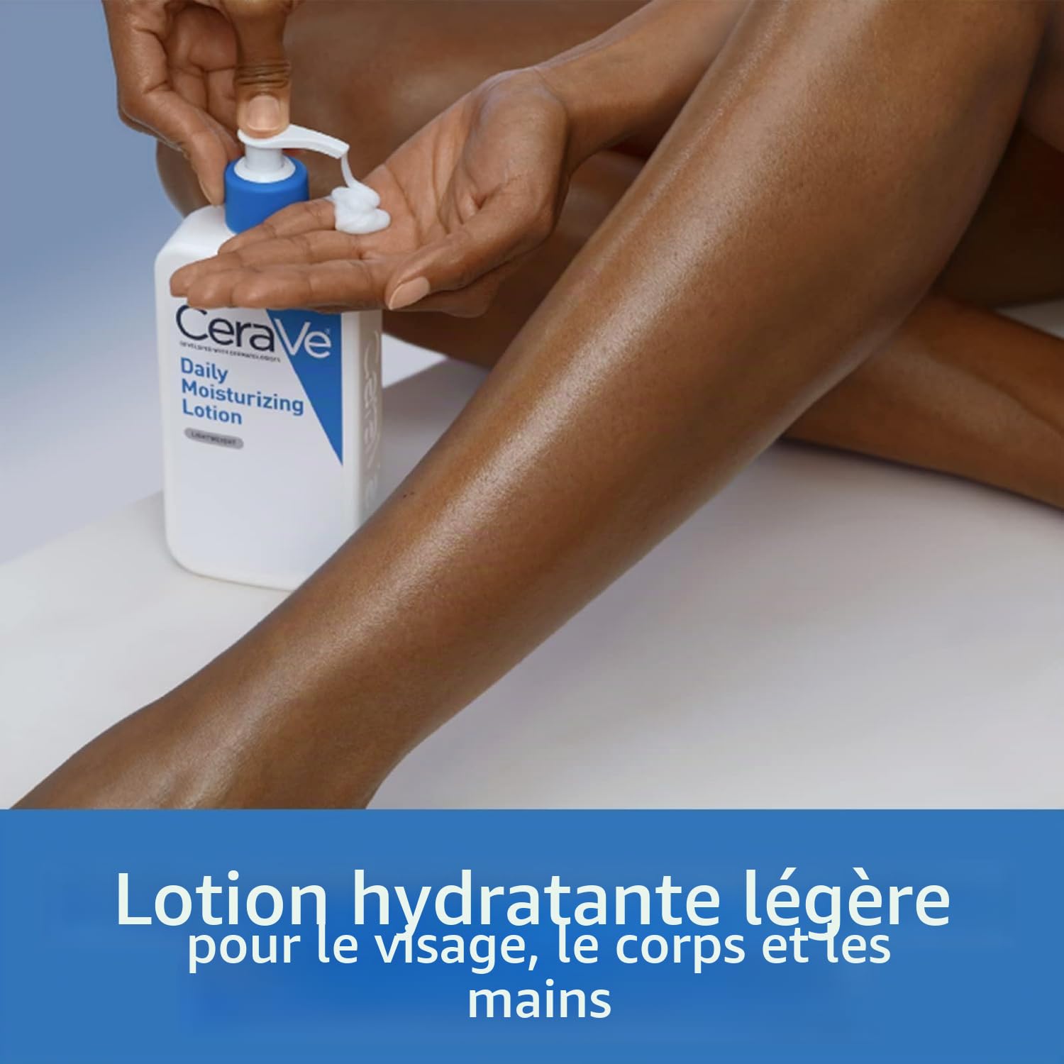 CeraVe Lot de 2 lotions hydratantes – Avec acide hyaluronique et 3 céramides essentielles – Hydratation quotidienne légère pour le visage et le corps, convient aux peaux sèches et sensibles 473 ml x 2
