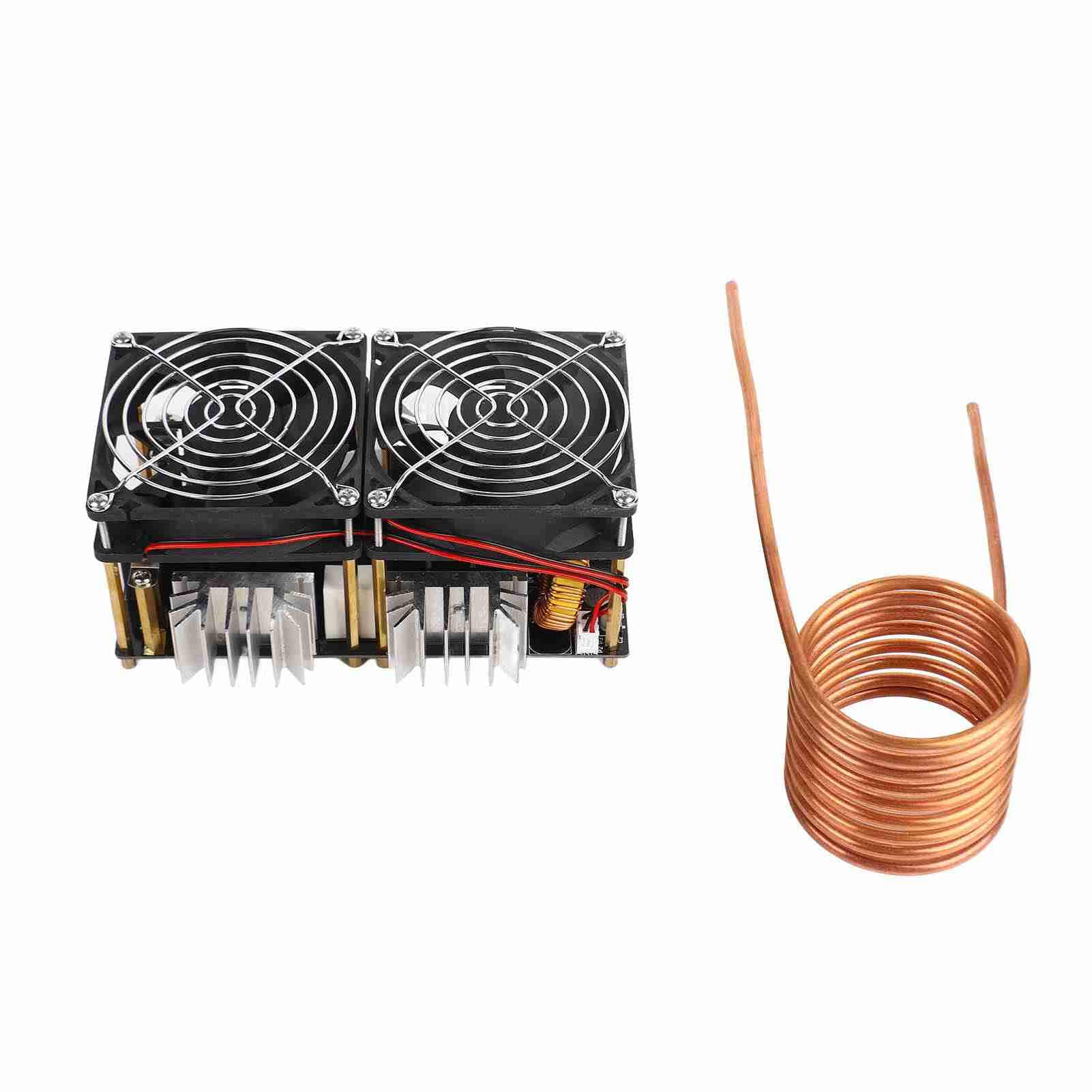 Garosa Placa Calefactora ABS y PCB ZVS Módulo de Calentamiento por Inducción de bajo Voltaje 2000W 12V a 48V 50A para Tratamiento Térmico de Fusión de Metales, Templado, Recocido y Laboratorios de