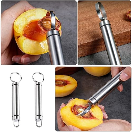 Miniatura 7 de Removedor de núcleo de fruta de acero inoxidable herramienta de extracción de descorazonador de frutas fácil de quitar descorazonador para Apple