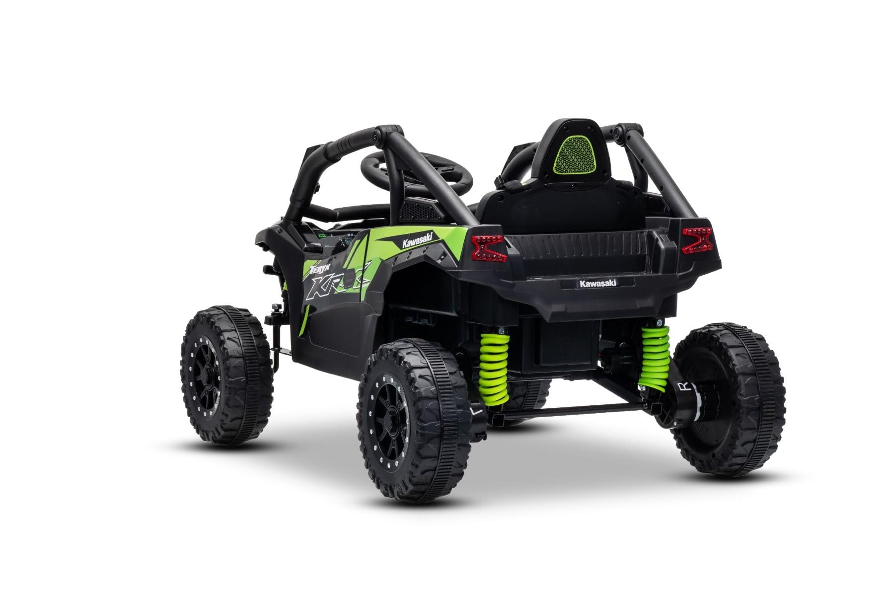 Kawasaki TERYX KRX 1000 12 V elektryczny samochód dziecięcy, jednoosobowy, zawieszenie na tylnej osi, pilot zdalnego sterowania 2,4 GHz, akumulator litowy, 2 silniki 25 W, składana rama ochronna