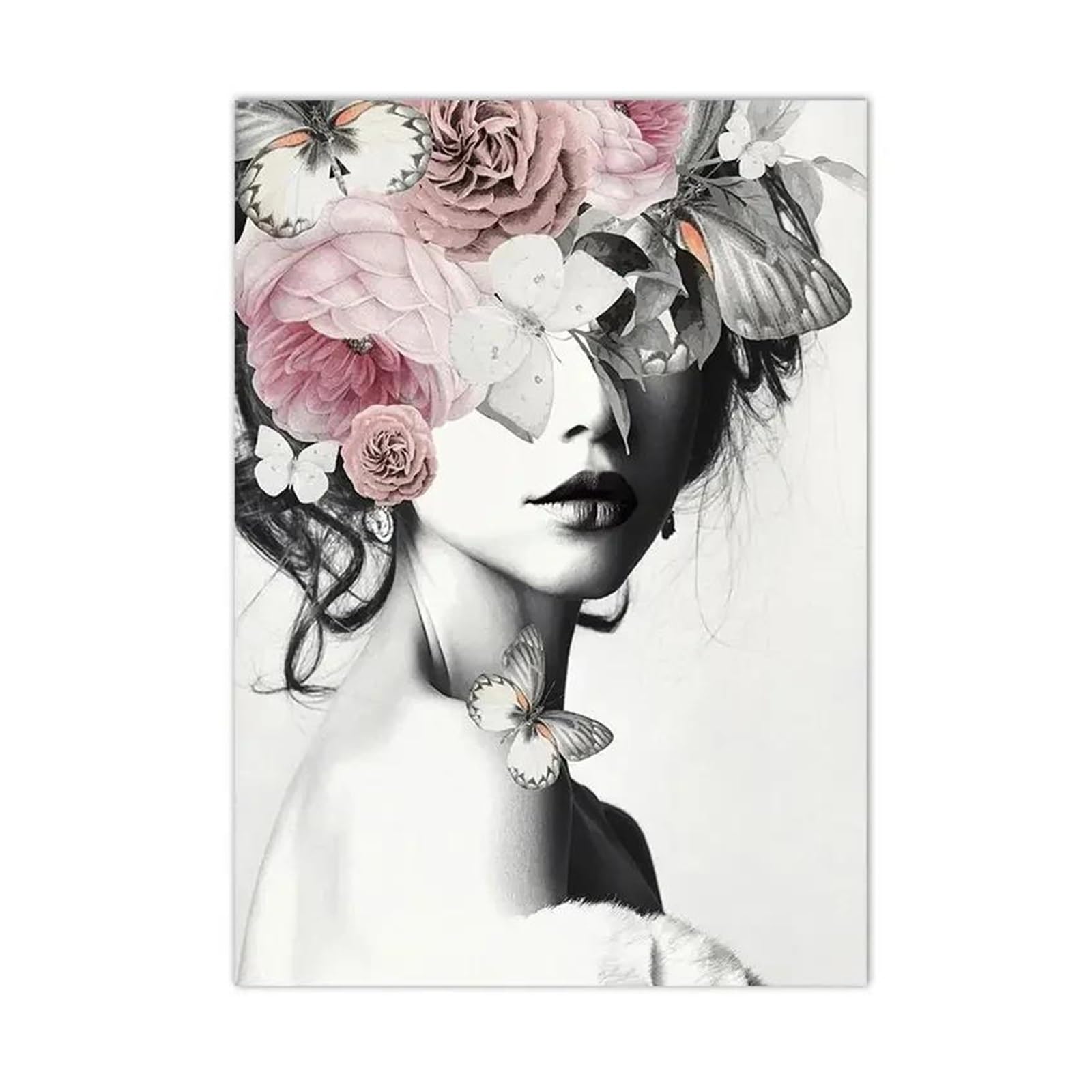 Cuadro sobre lienzo y póster de arte floral de 30x40cm para impresión de pintura de pared