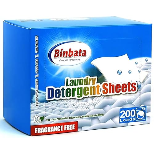 Laundry Detergent Sheets, 200 Count, Fragrance Free, Unscented, Eco-Friendly, Hypoallergenic, Biodegradable, Plastic Free, Liquidless, Suitable for Sensitive Skin