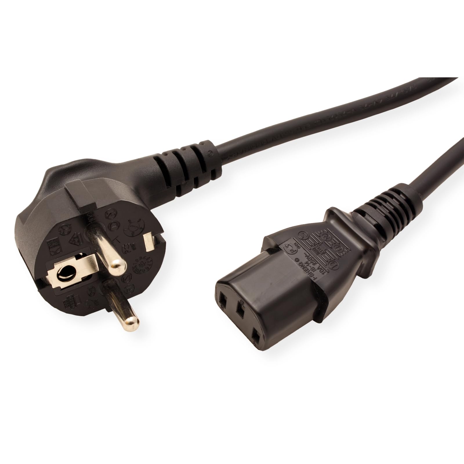 ROLINE Cable de alimentación, Enchufe Recto IEC, Negro, 3 m