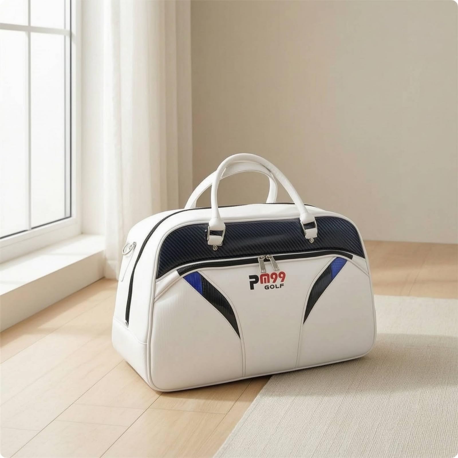 rockible Custodia da Golf da Esterno Borsa da Viaggio Sportiva Borsa Porta Attrezzatura Borsa Trasporto Accessori in Pelle PU con Maniglie Resistenti E