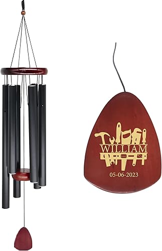 Miniatura 1 de Campanillas de viento zen personalizadas, campanillas de viento personalizadas para hombre, regalos de San Valentín para hombres, campanillas de