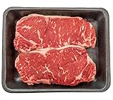Florida 2 strip steaks packaged on a tray Cut fresh Angus Beef Boneless NY Strip Steak 2 Pound Perfect for grilling a classic steak dinner, slicing it for fajitas or stir fry, or using it as a gourmet topping on a homemade pizza 21g protein per serving