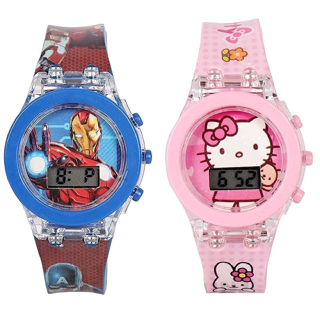 Emartos Digital Watches Combo for Kids Boys & Girls Avenger and Hello Kitty Glowing Light (Pack of 2) (B09DYWCPTD) Amazon Price History, Amazon Price Tracker
