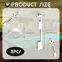 Vista 3 de Funrous 3 Pieces Billiard Cue Clamp Pool Sticks Tip Clamp Stainless Steel Cue Stick Tip Repair Kit for Billiard Table Tips Replacement kit