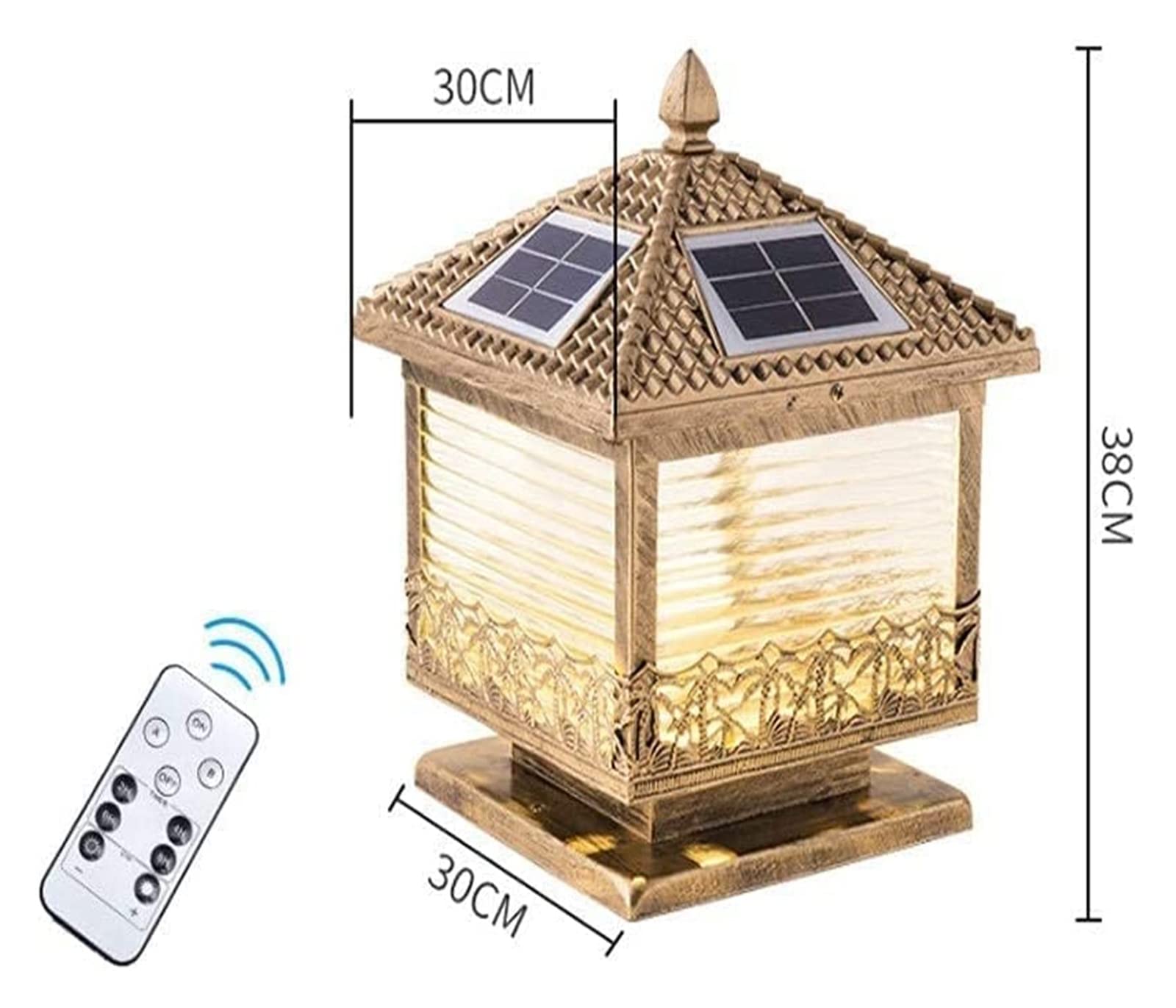 Oświetlenie podwórza słupek oświetlenie zewnętrzne LED dziedziniec europejski styl kwadratowy dom wodoodporna ściana ogród willa brama solarna słupek ogrodowy krajobraz drzwi lampa kolumna solarna