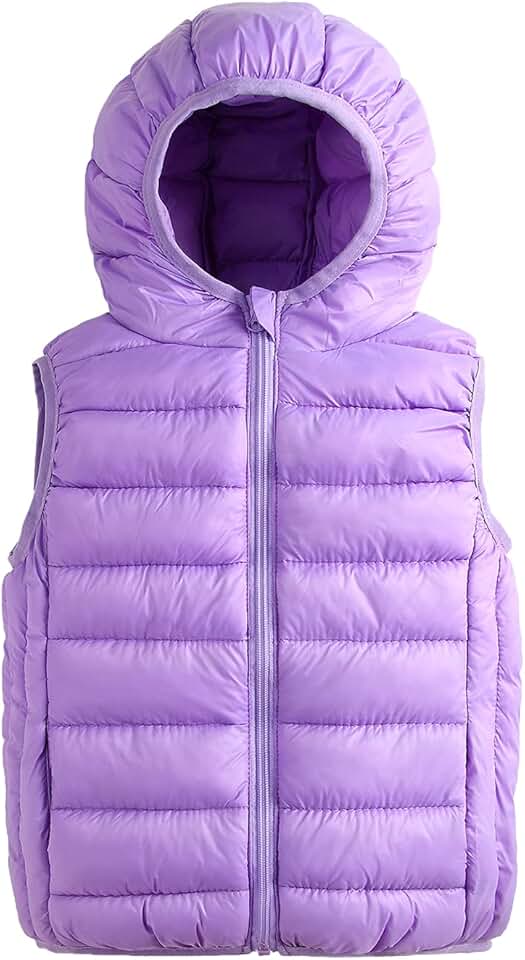 purple puffer vest