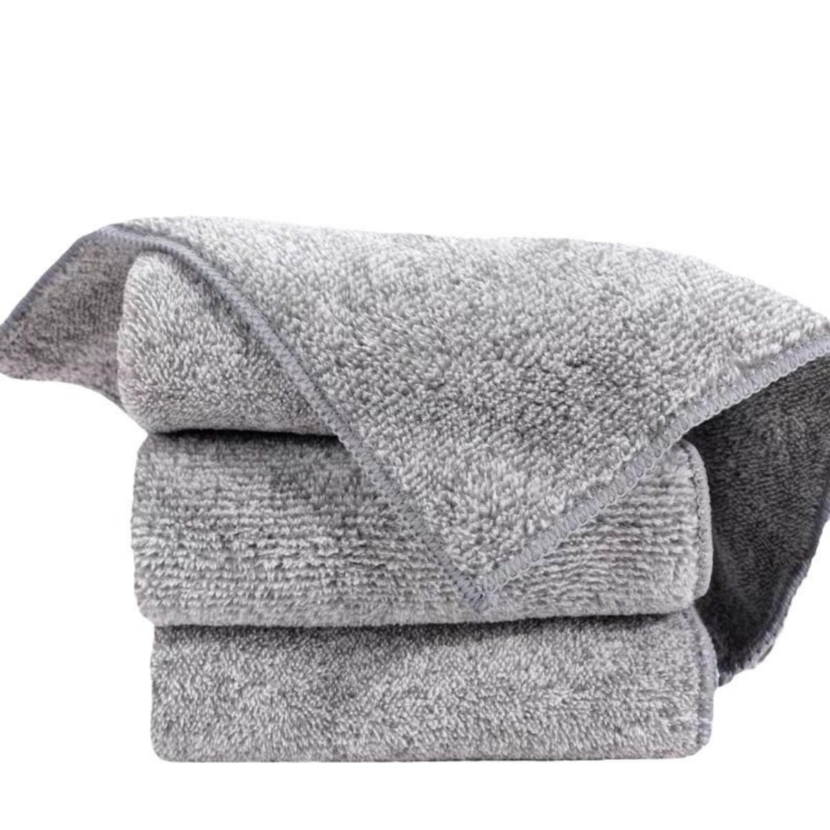 Xisnuient Coral Microfibre Cleaning Cloth Kitchen Cloth Dish Towels Dishcloths Super Absorbent Dishtowels Nonstick Oil Fast Drying Cleaning Rags For House Bathroom Window And Glass Cars (5,30X30 Cm)