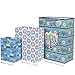 FZOPO Hanukkah Gift Bag Set, 12 Pieces Premium Quality Assorted Sizes Paper Bags with Tags, 4 Extra Large, 4 Large, 4 Medium (6 Happy Hanukkah Designs)