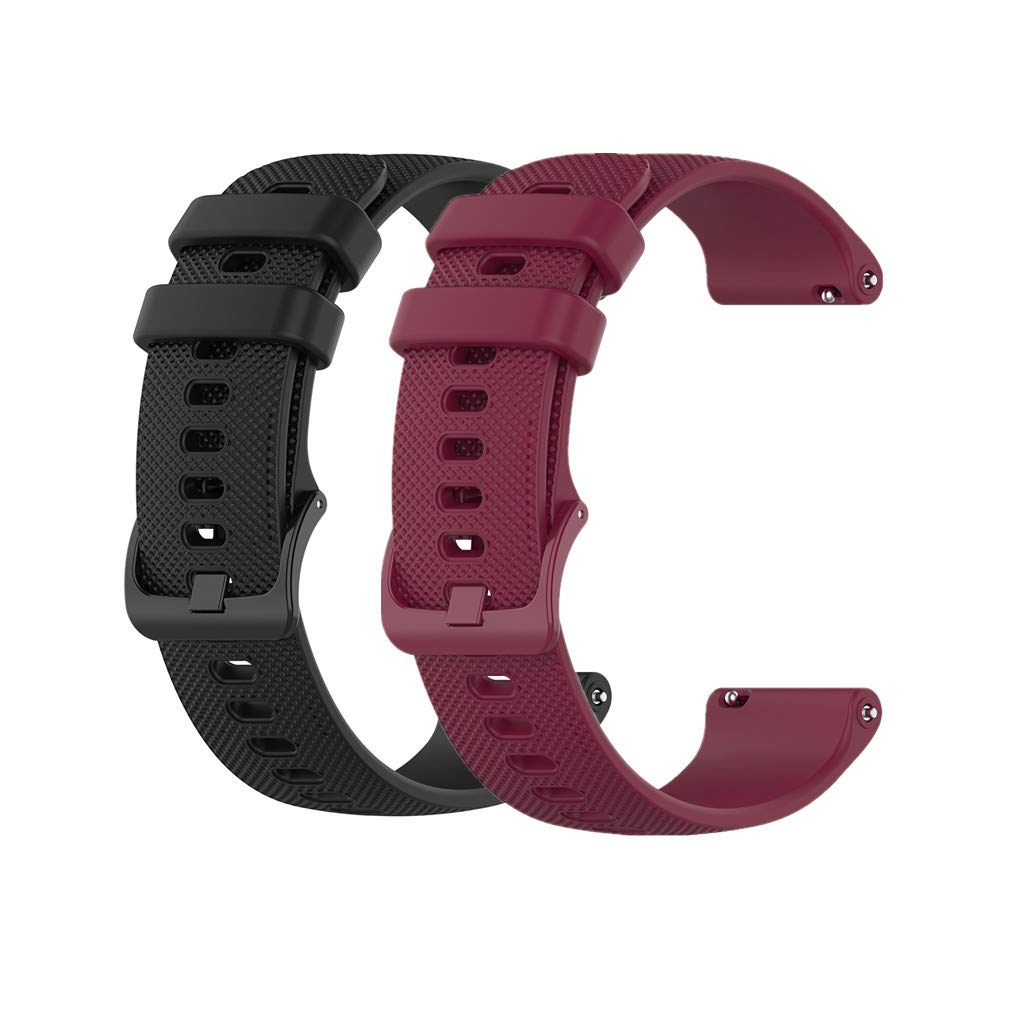 Huwokxix 22mm Watch Strap compatible with Garmin vivoactive 4/Forerunner 255/265/570 47MM,Sport Strap Silicone Replacement Band for Garmin Venu 3/Venu 2