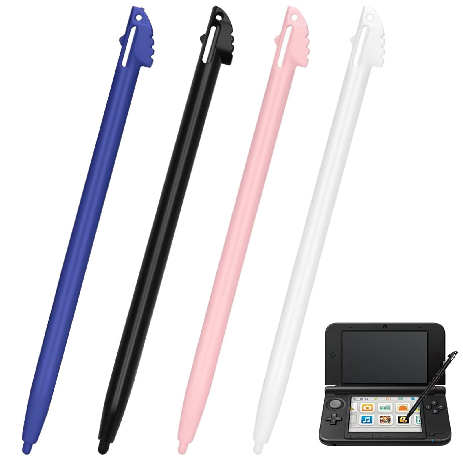 Lot de 4 stylets pour écran tactile Nintendo 3DS XL, accessoires console jeu 3DSXL, plastique (4 couleurs)