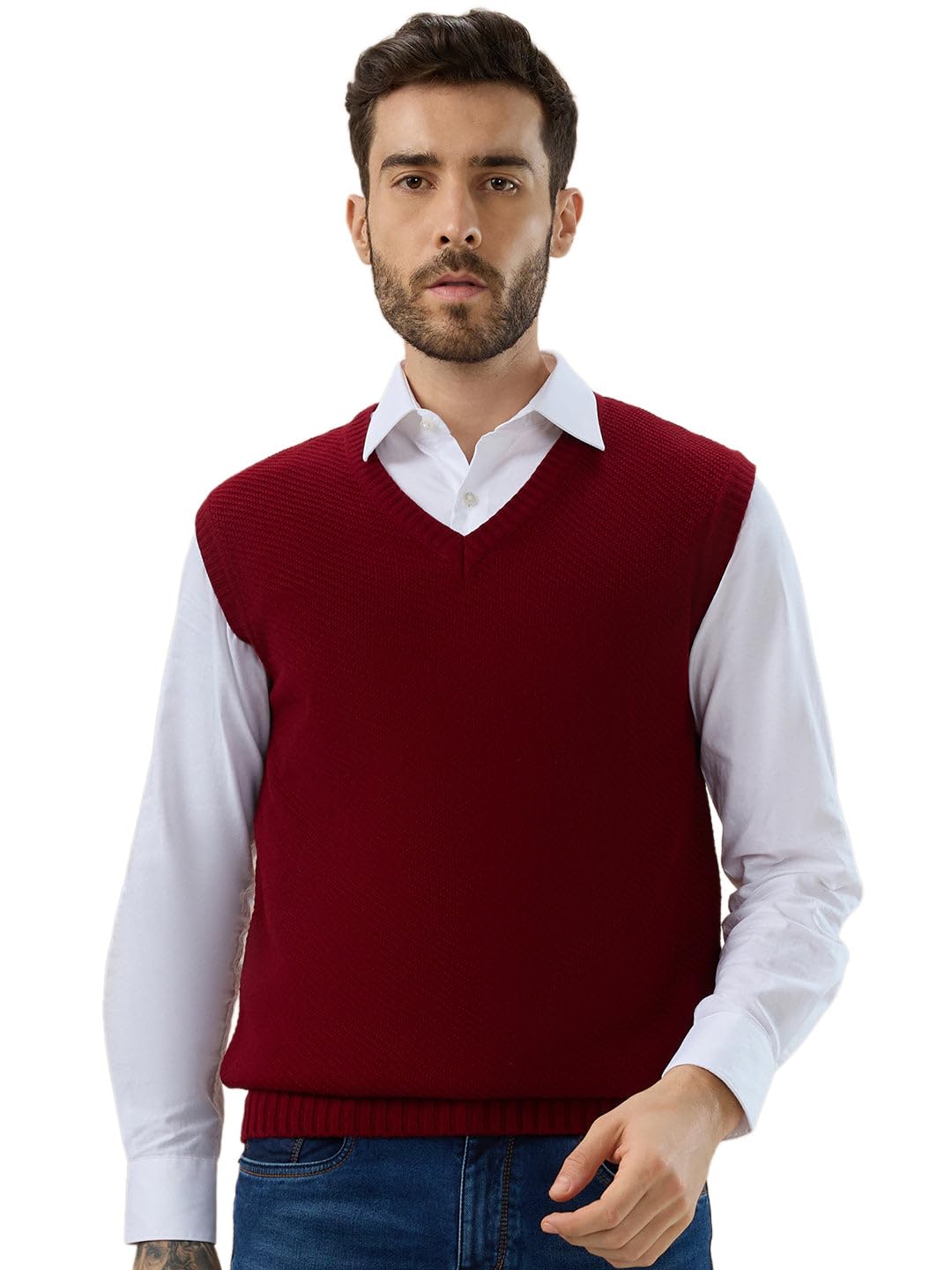 status quo Structured V-Neck Sleeveless Sweater-picture-4